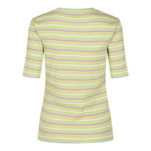 Carregar imagem no visualizador da galeria, Roberta T-Shirt - Mint Stripe - Liberté - Yellow 2