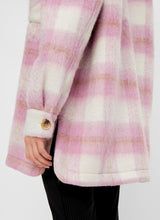 Load image into Gallery viewer, Oversized checkered shacket - Pink - PIECES - Pink 3