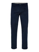 Cargar imagen en el visor de la galería, Straight Stroke Cord Pants - Dark Sapphire - Selected Homme - Blue 2