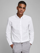 Load image into Gallery viewer, Summer Shirt Long sleeve - White Slim Fit - Jack & Jones - White 3