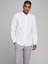 Load image into Gallery viewer, Summer Shirt Long sleeve - White Slim Fit - Jack & Jones - White