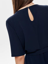 Load image into Gallery viewer, Dress with fabric belt - Navy blue - Jacqueline de Yong - Blue 5
