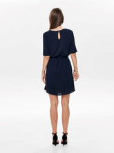 Load image into Gallery viewer, Dress with fabric belt - Navy blue - Jacqueline de Yong - Blue 3