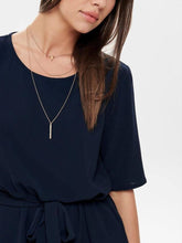 Load image into Gallery viewer, Dress with fabric belt - Navy blue - Jacqueline de Yong - Blue 6