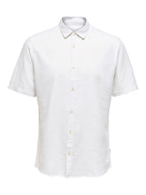 Charger l'image dans la galerie, Short-sleeved linen shirt - White - Only & Sons - White 4