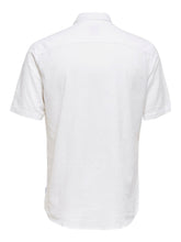 Charger l'image dans la galerie, Short-sleeved linen shirt - White - Only & Sons - White 5