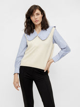 Load image into Gallery viewer, Thess Knitted Vest - Sandshell - Object - White