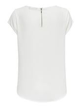 Load image into Gallery viewer, Loose top with short sleeves - White - ONLY - White 5
