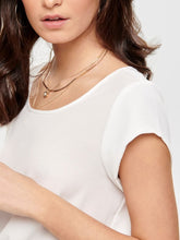 Load image into Gallery viewer, Loose top with short sleeves - White - ONLY - White 3