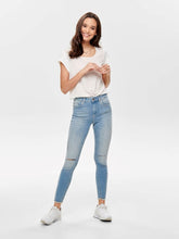 Load image into Gallery viewer, Loose top with short sleeves - White - ONLY - White 2