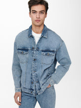 Carica l'immagine nel visualizzatore di Gallery, Rick Truck Jacket - Blue Denim - Only & Sons - Blue 4