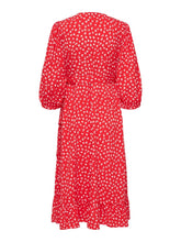 Carica l'immagine nel visualizzatore di Gallery, Olivia 3/4 Wrap Midi Dress - Blue Mirage - ONLY - Red 2