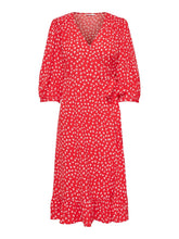 Carica l'immagine nel visualizzatore di Gallery, Olivia 3/4 Wrap Midi Dress - Blue Mirage - ONLY - Red