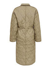 Load image into Gallery viewer, Naya Quilted Long Coat - Petrified Oak - ONLY - Khaki 2