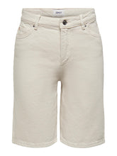 Load image into Gallery viewer, Sonny High Waist Wide Denim Shorts - Ecru - ONLY - Khaki 4