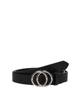 Load image into Gallery viewer, Rasmi Leather Belt - Black / Silver - ONLY - Black