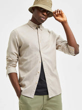 Load image into Gallery viewer, Slim Flannel Shirt - Ermine Melange - Selected Homme - White