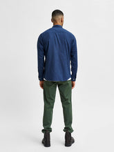 Afbeelding in Gallery-weergave laden, Slim Flannel Shirt - Dark Sapphire Melange - Selected Homme - Blue 3