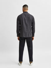 Load image into Gallery viewer, Slim Flannel Shirt - Black Melange - Selected Homme - Black 3