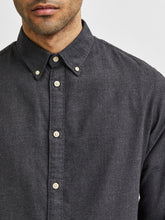 Load image into Gallery viewer, Slim Flannel Shirt - Black Melange - Selected Homme - Black 2