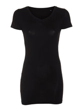 Load image into Gallery viewer, Slim Vneck basic T-shirt - Black - TeeShoppen - Black 6