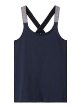 Load image into Gallery viewer, Top with glitter details - Dark Blue - Name It - Blue