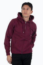 Load image into Gallery viewer, Zip Sweat Hoodie - Burgundy Red - TeeShoppen - Red 6