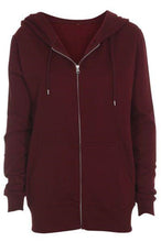 Load image into Gallery viewer, Zip Sweat Hoodie - Burgundy Red - TeeShoppen - Red 5