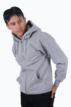 Load image into Gallery viewer, Zip Sweat Hoodie - Light Gray - TeeShoppen - Grey 5