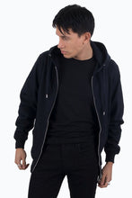 Load image into Gallery viewer, Zip Sweat Hoodie - Navy - TeeShoppen - Blue 4