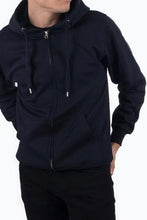 Load image into Gallery viewer, Zip Sweat Hoodie - Navy - TeeShoppen - Blue 3