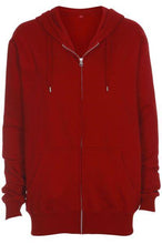 Cargar imagen en el visor de la galería, Zip Sweat Hoodie - Red - TeeShoppen - Red 4