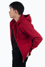 Cargar imagen en el visor de la galería, Zip Sweat Hoodie - Red - TeeShoppen - Red 7