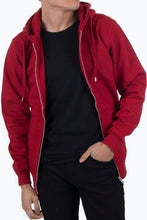 Cargar imagen en el visor de la galería, Zip Sweat Hoodie - Red - TeeShoppen - Red 2