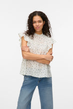 Afbeelding in Gallery-weergave laden, Trine Lace Top - Snow White AOP:Maguerite Blue Jasper
