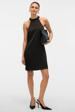 Load image into Gallery viewer, Elena Halter Neck Short Dress - Black
