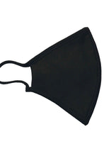 Carica l&#39;immagine nel visualizzatore di Gallery, 10 pezzi. Maschera in tessuto con 3 strati - nero (cotone organico)
