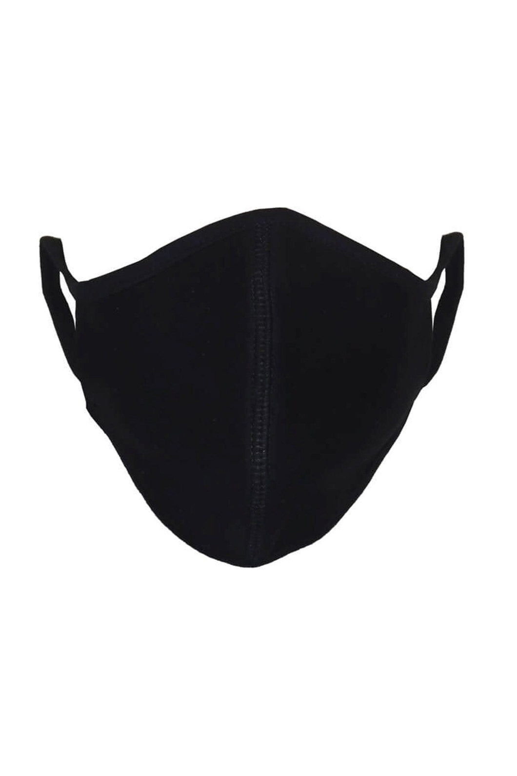10 pezzi. Maschera in tessuto con 3 strati - nero (cotone organico)