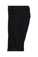 Cargar imagen en el visor de la galería, Pantalones cortos de mezclilla - negro
