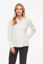 Load image into Gallery viewer, Lumi V-Neck Wrap Top - Snow White
