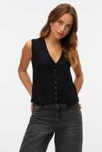 Load image into Gallery viewer, Gold V-Neck Vest - Black

