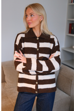Load image into Gallery viewer, Josie Polo Knit - Brown/Off White
