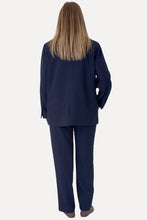 Load image into Gallery viewer, Oversized Blazer - Navy Pinstripe
