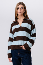 Load image into Gallery viewer, Nora Knit - Brown/Light Blue
