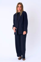 Carica l'immagine nel visualizzatore di Gallery, Blazer di grandi dimensioni - Pinstripe blu scuro
