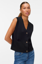 Carregar imagem no visualizador da galeria, Saba V-Neck Button Vest - Black
