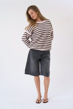 Load image into Gallery viewer, Sienna Striped Knit - Pink/Chocolate
