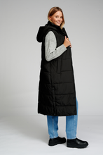 Charger l&#39;image dans la galerie, Long Puffer Vest - Black
