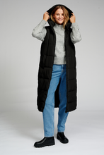 Charger l&#39;image dans la galerie, Long Puffer Vest - Black
