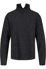 Carica l&#39;immagine nel visualizzatore di Gallery, Jumper polo di grandi dimensioni - nero
